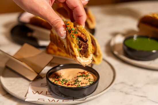 The Wagyu Shorty Pita Foldies at Sweet July Cafe