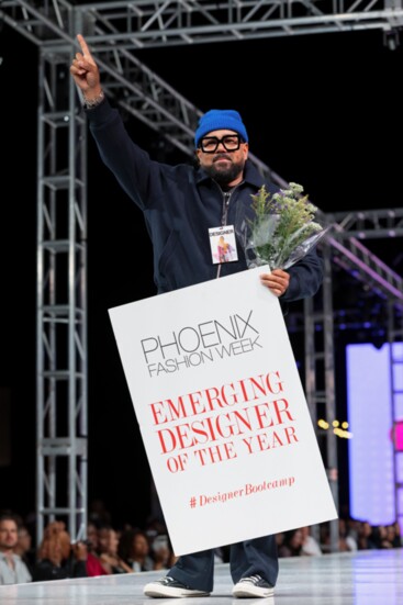 James recieveing "Emerging Designer of the Year." 