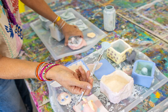 Every corner of The Yellow Door Studio is designed to encourage curiosity, experimentation and hands-on learning through art. 