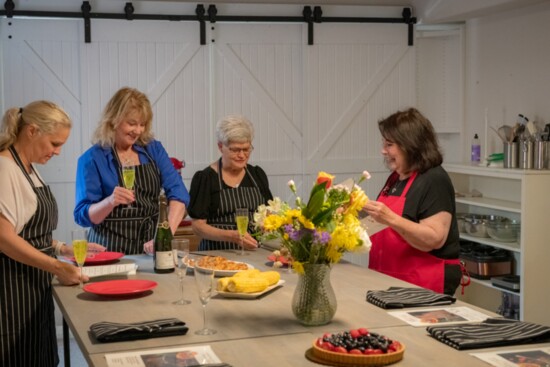 Culinary class in action.