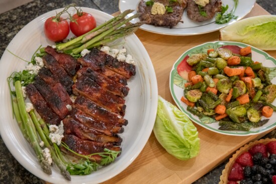 BBQ Ribs and Roasted Vegetables