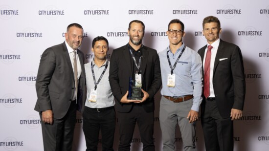 Kona Coast Magazine team, receiving the Article of the Year Award from City Lifestyle founders.