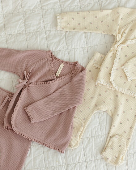 Quincy Mae Take Home Sets in Mauve Ditsy & Mauve