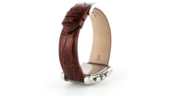 7. Polished Genuine Crocodile Watch Band | Cognac | $89.95