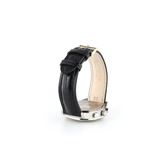 9. Padded Alligator Grain Leather Watch | Black | $47.95