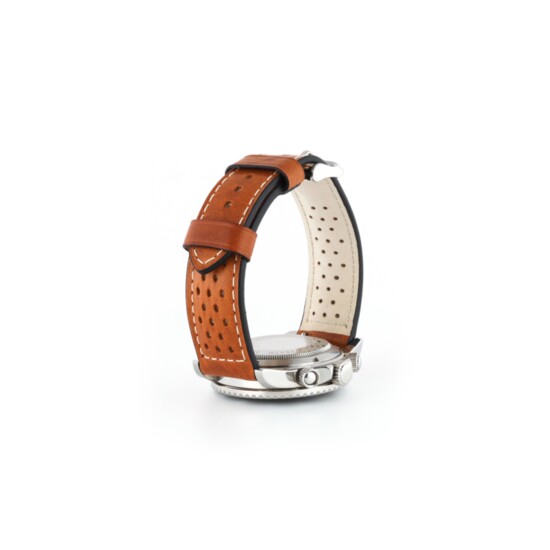8. Perforated Leather Watch Band | Contrast Stitch | Tan | $49.95