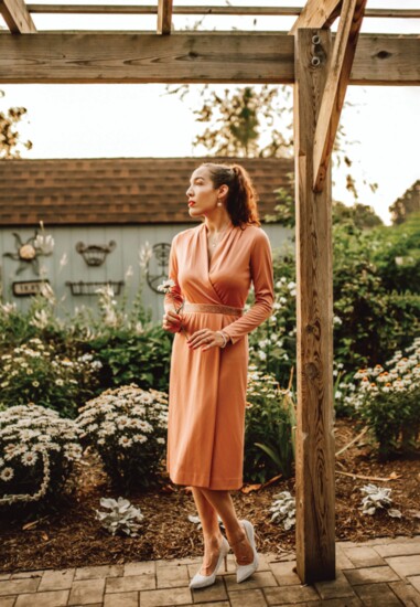 Everyone is playing life-size Barbie this fall thanks to Greta Gerwig’s film—a ‘60s pink frock with silver beading is perfect for any smart occasion. (Umba for 