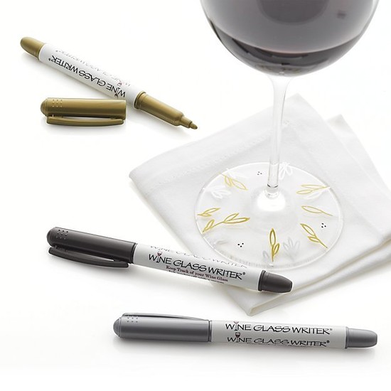 Crate and Barrel Wine Glass Markers, Set of 3 $9.95