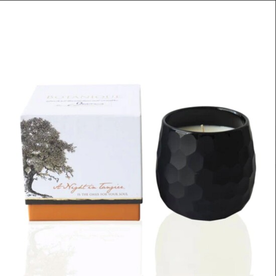 Botanique Luxe Candles (Matte Black) A Night in Tangier from Curated by Mavens, $45 curatedbymavens.com/collections/olfactory-collective/products/botanique-luxe