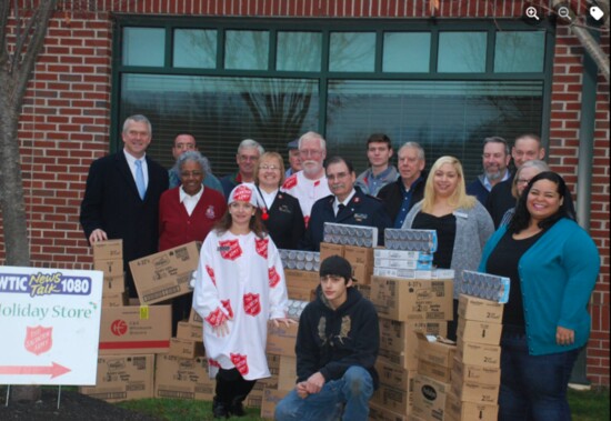 Members of the Rotary Club of Glastonbury take part each year in a baby need's drive.