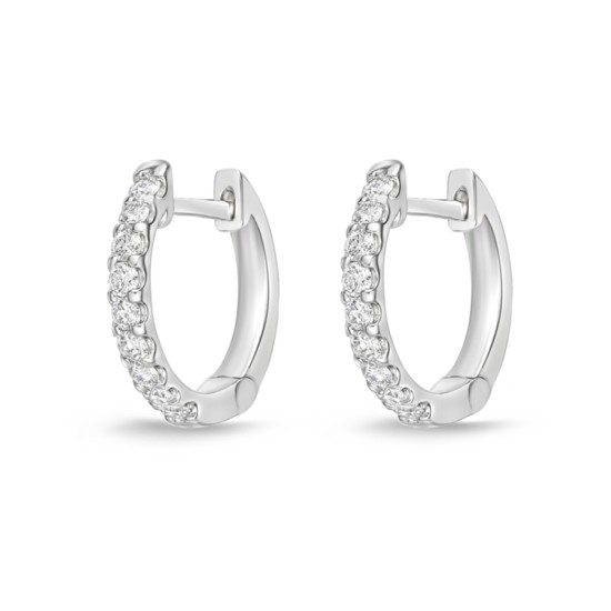 3. Memoire 18K white gold diamond "Odessa" hoop earrings $895