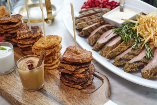 Potato latke sampler, fillet of beef