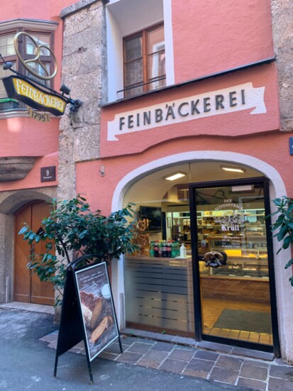 A pretzel shop in old town Innsbruck