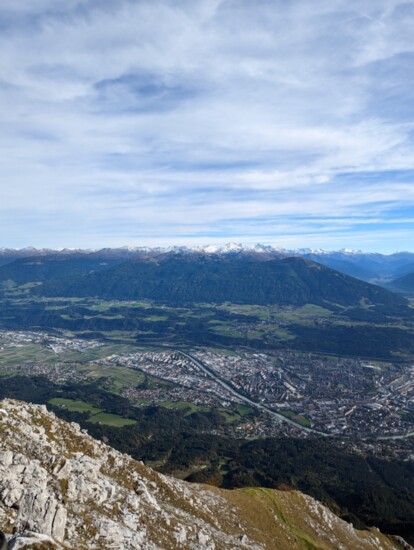 The city of Innsbruck from above