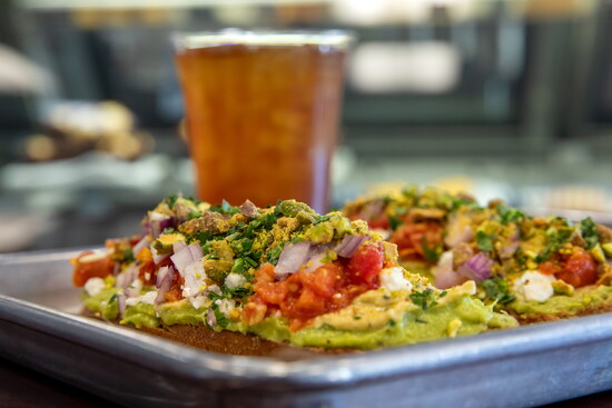 Avocado Toast with Gunpowder Iced Tea, Walden’s Coffeehouse