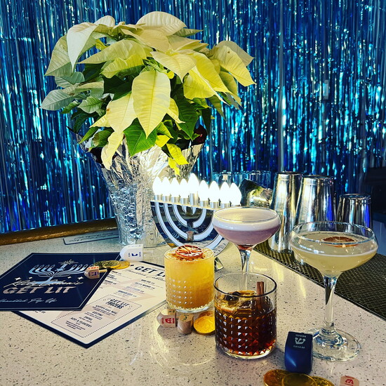 Kitty Cohen's host their "Get Lit" Hannukah pop-up event. Image courtesy of Kitty Cohens.