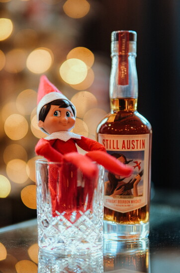 Drink some Still Austin Bourbon with your favorite elf at Hotel Van Zandt. Image courtesy of Hotel Van Zandt.