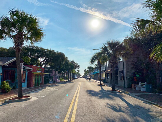 Flagler Avenue in New Smyrna Beach has many interesting shops and restaurants to explore. (Photo credit: New Smyrna Beach Visitors Bureau) 