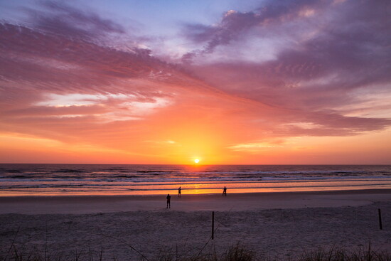 Sunrise in New Smyrna Beach, the "Shark Capital of the World." (Photo credit: New Smyrna Beach Visitors Bureau)