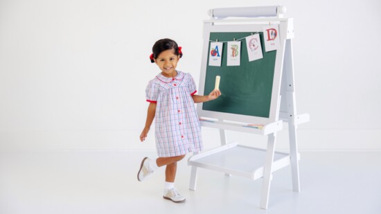 Tabitha's Teacher's Pet Dress is preppy perfection! Your little lady will be the star student in this dress featuring Whitehall Windowpane with Richmond Red