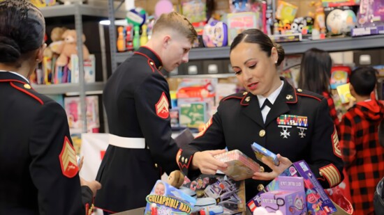 Toys are sorted before they're distributed. 