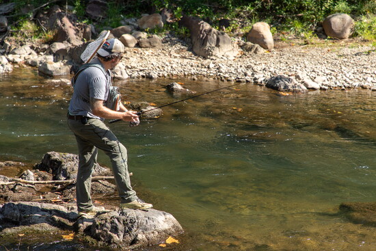Fishing during Trout Days event. Photo courtesy of Town of Damascus.