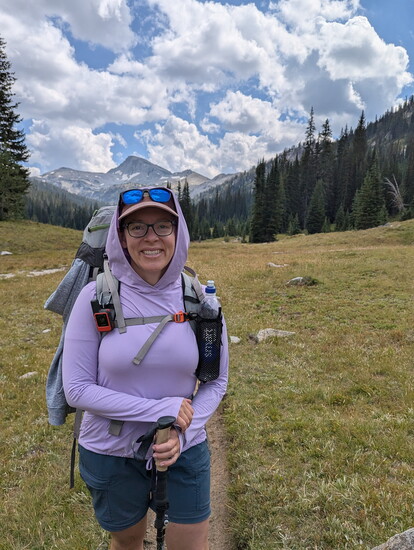 Jessica Hays backpacking in the Eagle Cap Wilderness in Eastern Oregon