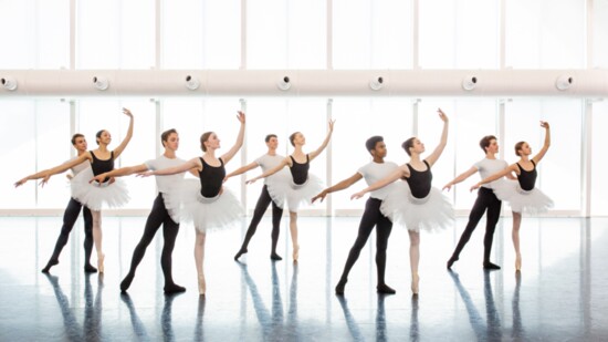 OKC Ballet Summer Intensive attendees strike a pose in Pas de Deux Class.