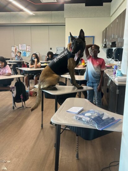 Jocko showing off at The Woodlands Emergency Preparedness Fair. 