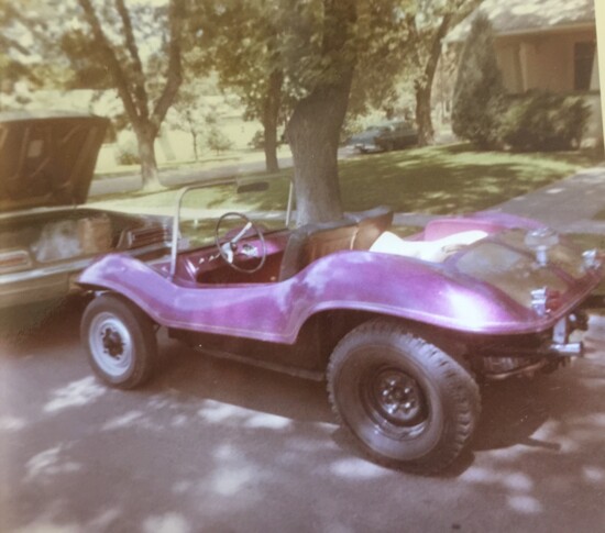 The dune buggy made from a 1957 VW Bug