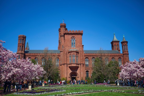 Front Victorian facade of the Smithsonian Institution Building (The Castle) 