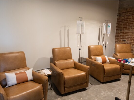 IV infusions are given in a comfortable environment. 