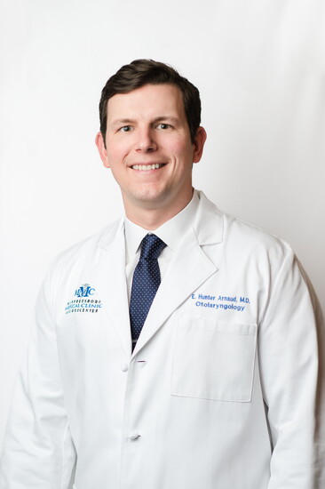  Hunter Arnaud, M.D., Otolaryngologist, MMC’s Comprehensive ENT Department.