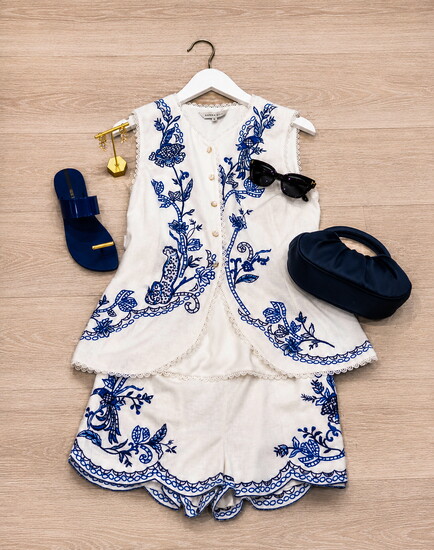 Matching Set- Ranna Gill Shoes- Voices Earrings- Adriana Pappas Sunnies-Tom Ford Bag- Nina Shoe