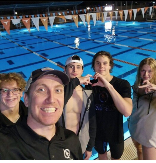 Jake with Coach Trent and teammates 