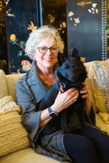 Owner Diana Clark poses with her dog CiCi. 