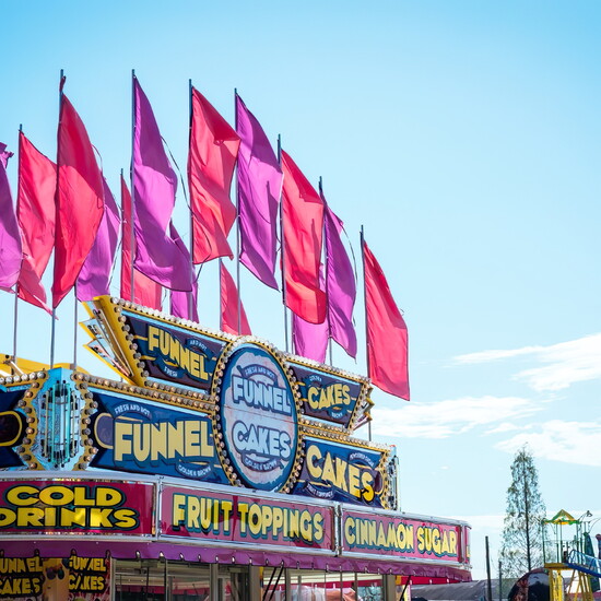 Numerous vendors at the festival offer food and shopping. 