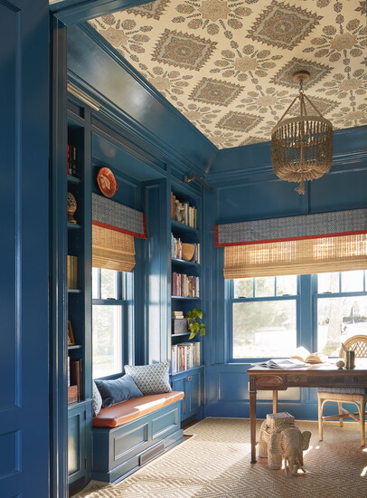 The new office in the waterfront home. 