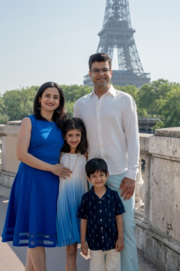 The Gupta Family on their family vacation in Paris 