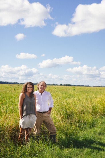 Mike Wagner and his daughter, Abbey, who oversees Two Brooks Farm product sales and marketing