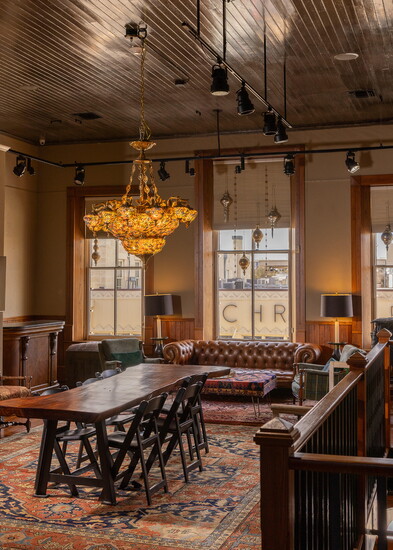 Turtle Creek Olives & Vines upstairs gathering room - Photo by Gabe Rene