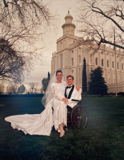Tyler and Jennifer on their wedding day in 1994