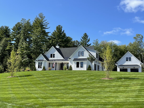 perfectly lined lawns