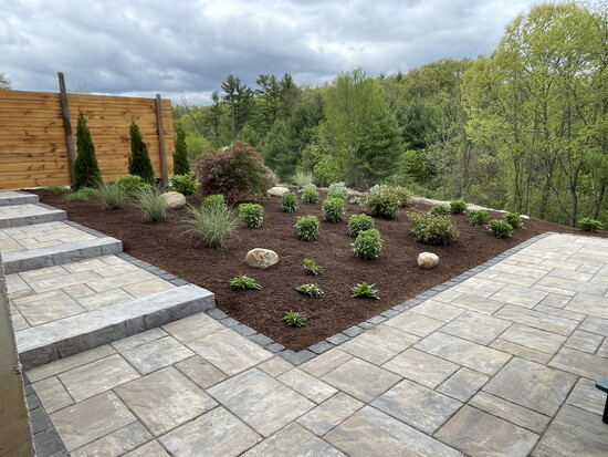 custom stairs and mulch