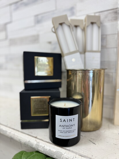 Luxe candle options at Tumbleweeds and Notions.