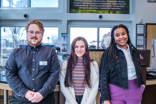 James Flaherty (Member Service Specialist), Emilee Proulx (Member Service Specialist), Eurika Boulay (Northampton Branch Manger)