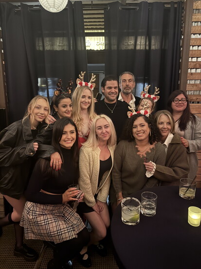 The Canale-Martinez staff at their recent holiday party 