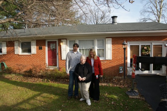 Steve Gotschi with Barbara Greene and her new roof