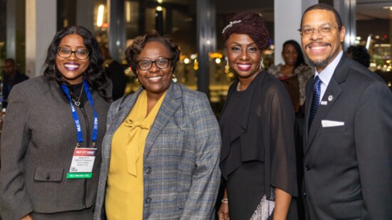 Councilmember Angelette Mealing,  City Manager Sonja Fillingame, Council Member Dr. Lawanna Owens-Twaites, and Mayor ProTem Brian K. Jones