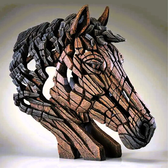 Horse Bust Edge Sculpture by Matt Buckley